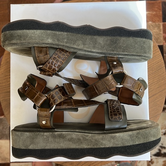 🐊 Chloe Wavy Sandals - sz 40 - Picture 5 of 14